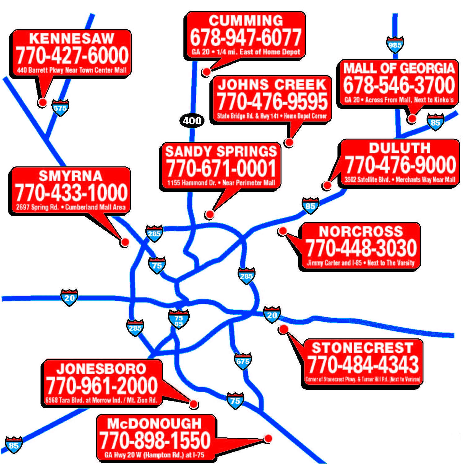 clickable Atlanta Map