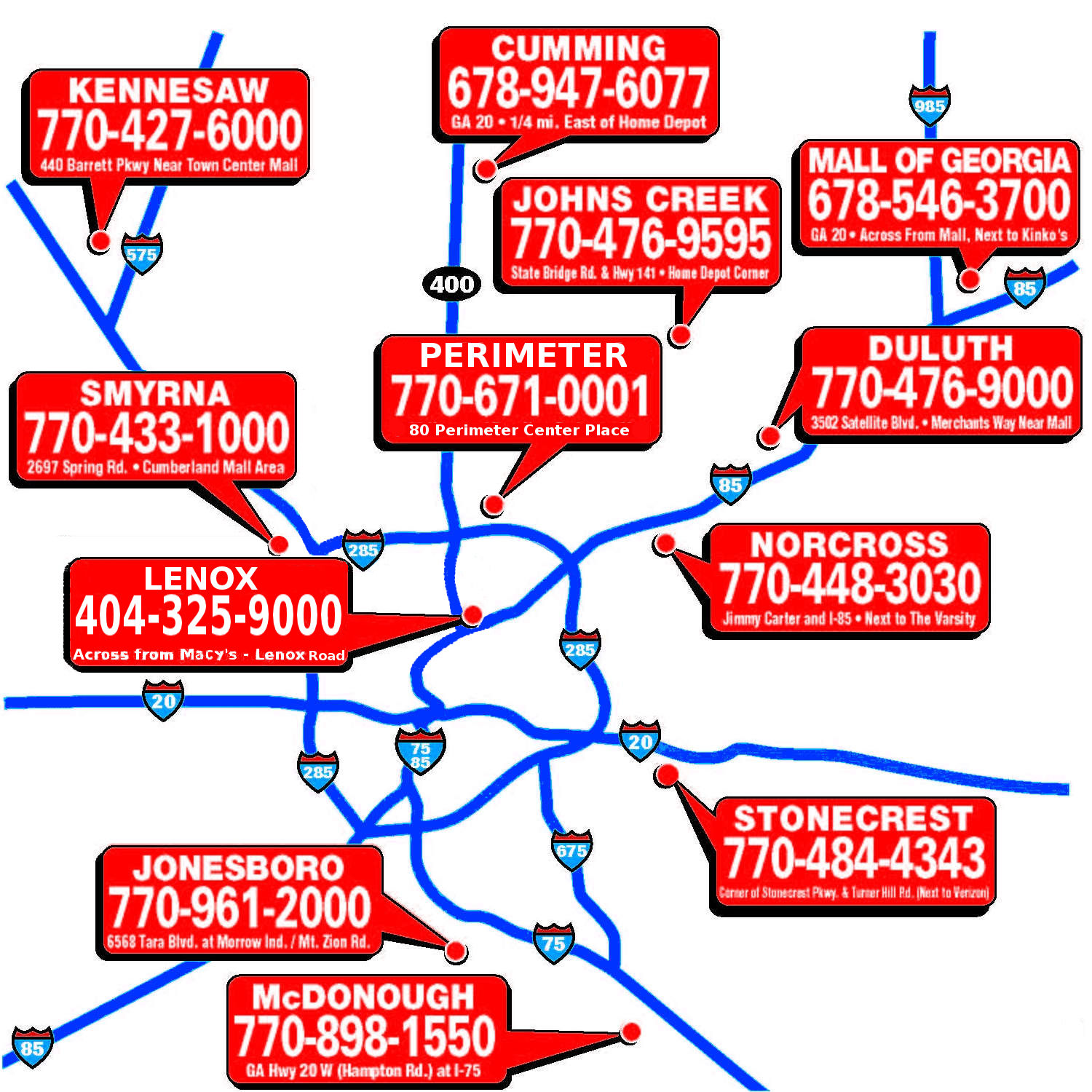 clickable Atlanta Map