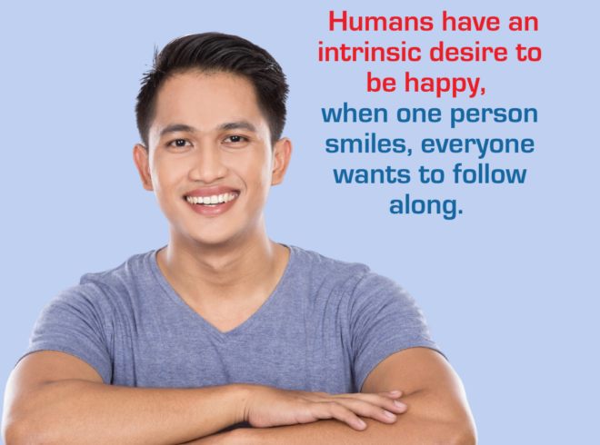 1. A person with a conflicted expression, symbolizing the struggle between genuine happiness and insincere desires for joy.